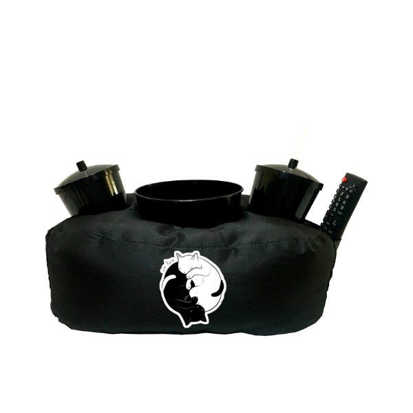 Almofada Porta Pipoca Pet Gatos:Liso/Preto
