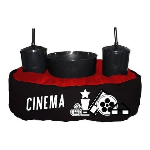 Almofada De Pipoca Cinema:Liso/Preto