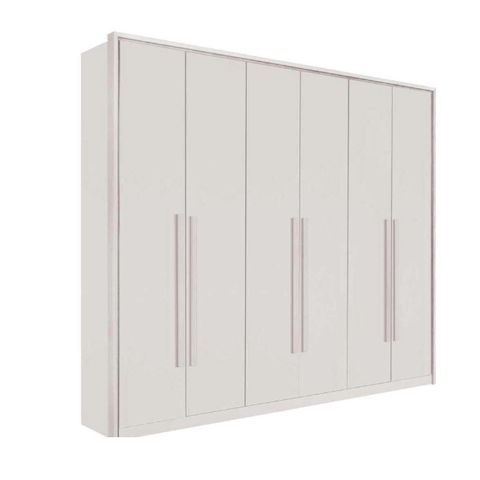 Guarda Roupa Casal 100% MDF 6 Portas 6 Gavetas 278cm Anápolis Branco - Valverde
