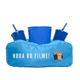 Almofada Porta Pipoca Azul Hora Do Filme:Liso/Azul - 1