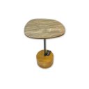 Ver imagem 2 de Mesa de Apoio Nur – Design Orgânico com Efeito Marmorizado Carvalho/tampo Efeito Marmorizado