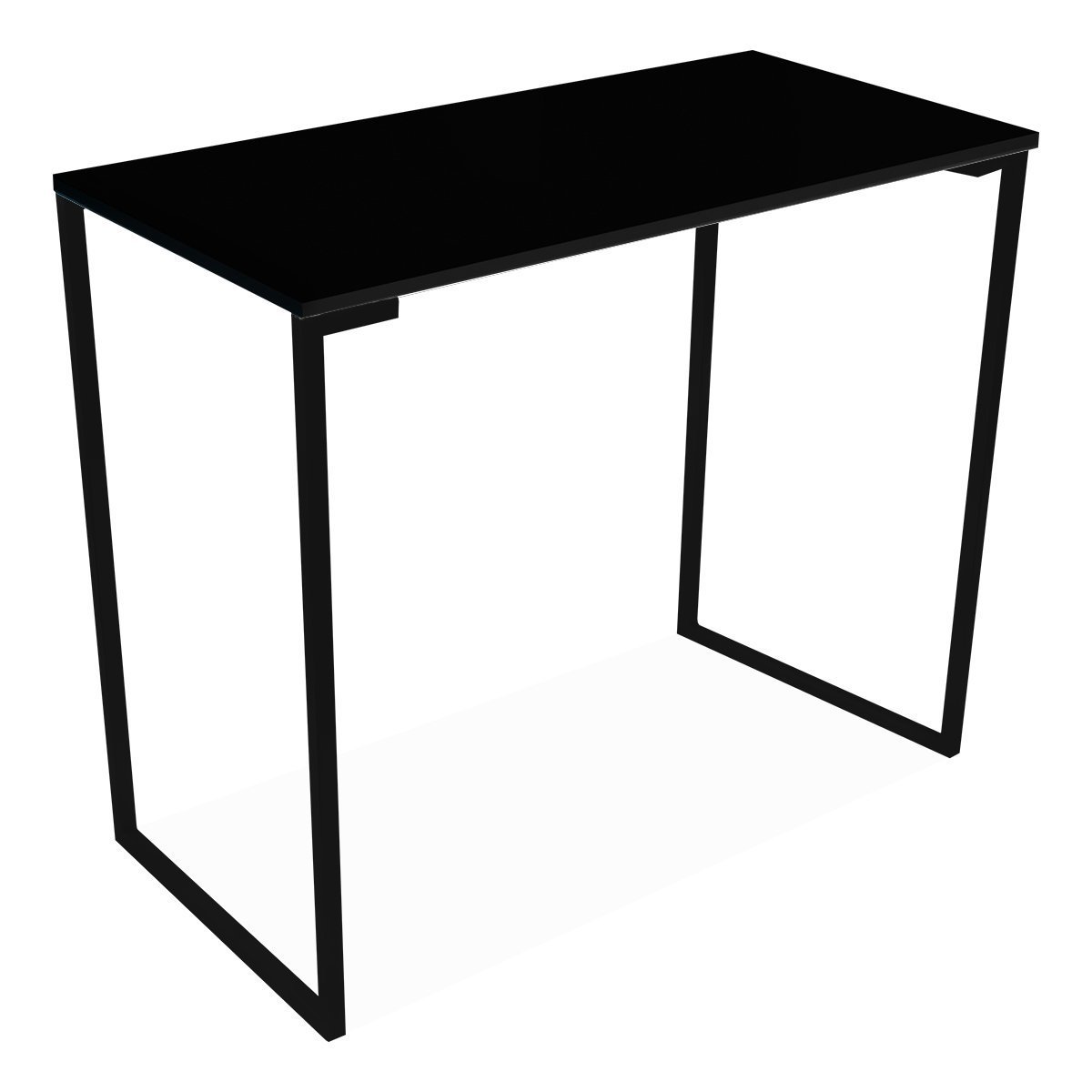 Mesa Executiva Escritório Industrial 90 Cm Base Tampo Preto - 2