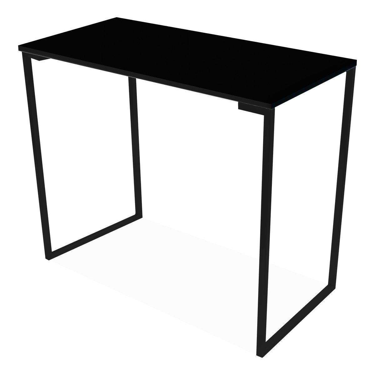 Mesa Executiva Escritório Industrial 90 Cm Base Tampo Preto - 3