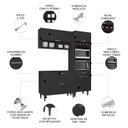 Ver imagem 3 de Armário de Cozinha Cp02 para Pia 100cm Pérola Z34 Preto - Mpozenato