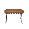 Banqueta Barcelona Base Inox Couro Natural Legitimo:caramelo - 2