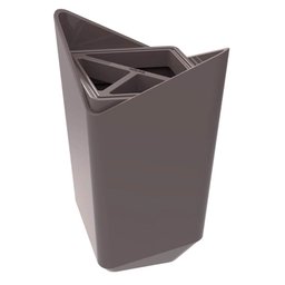 Porta Escova de Dentes Cinza Tornado Prisma Crippa Banheiro Pia Lavabo - 1