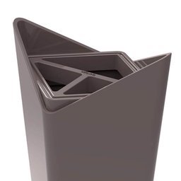 Porta Escova de Dentes Cinza Tornado Prisma Crippa Banheiro Pia Lavabo - 2