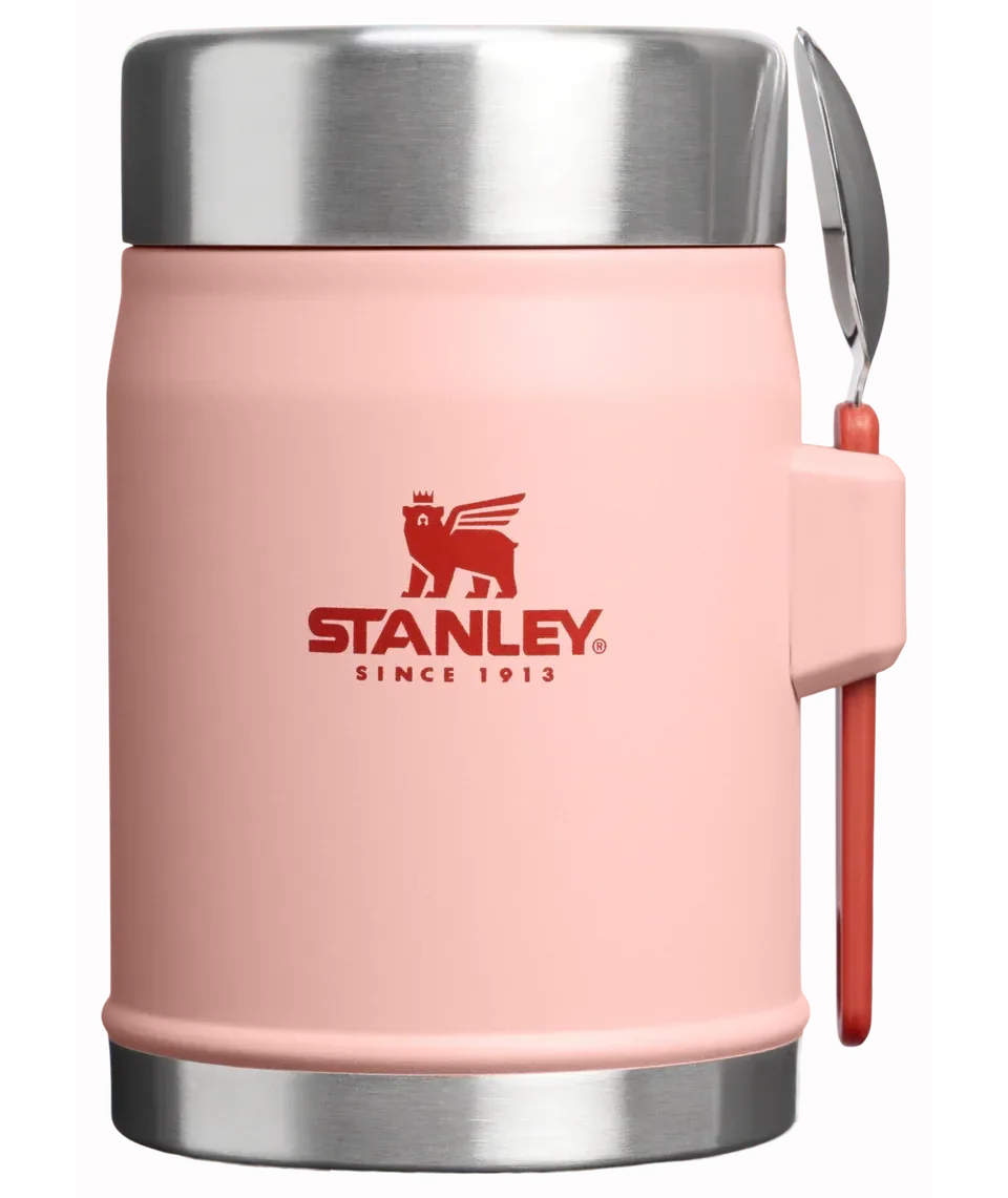 Pote Térmico com Garfolher Stanley 414ml - Peach Rose