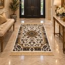Ver imagem 1 de Tapete Persa Royal Creme 100x150cm Fio Acetinado - Ideal para Quarto e Sala