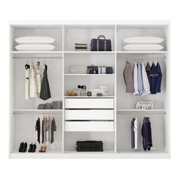 Guarda Roupa Casal Ambiente Sumatra Branco Brilho – Demóbile - 4