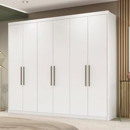 Guarda Roupa Casal Ambiente Sumatra Branco Brilho – Demóbile - 1