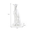 Ver imagem 2 de Escultura Obra de Arte Estátua Pantera Sentada Grande 60cm:branco Brilho
