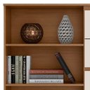 Ver imagem 4 de Cômoda Sapateira para Quarto 2 Portas 4 Gavetas Lisa Nature/off White