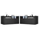 Ver imagem 1 de Kit com 2 Mesas de Cabeceira 60cm Suspensa Multimóveis V3632 Preta