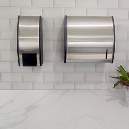 Dispenser de Parede para Sabonete Espuma 800ml Decorline Brinox em Aço Inox e Preto - 5