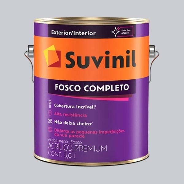 Tinta Parede Suvinil 3,6 Lt Fosco Completo Fio Metalizado | MadeiraMadeira