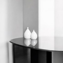 Dupla Vaso de Cerâmica Branco Enfeite de Mesa Mimo Clássico - 4
