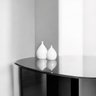 Dupla Vaso de Cerâmica Branco Enfeite de Mesa Mimo Clássico - 4