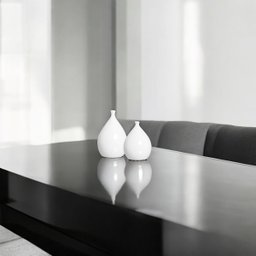 Dupla Vaso de Cerâmica Branco Enfeite de Mesa Mimo Clássico - 5