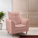 Ver imagem 4 de Poltrona Amamentar Ergonômica com Puff em Suede - Meu Estofado:rose