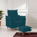 Ver mais imagens de Poltrona Amamentar Ergonômica com Puff em Suede - Meu Estofado:rose