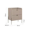 Ver imagem 3 de Mesa de Cabeceira Moriah MDF Conect Moriah 45cm Champagne