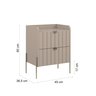 Mesa de Cabeceira em Madeira Mdf Conect Moriah 45cm:conectchampagne - 6