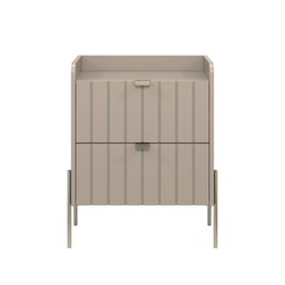 Mesa de Cabeceira em Madeira Mdf Conect Moriah 45cm:conectchampagne - 5