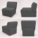 Ver imagem 6 de Kit 2 Poltronas Decorativas Zoe Orgânicas Modernas Minimalistas Sala Recepção Luxo Suede