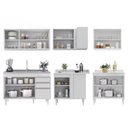 Ver imagem 6 de Armário de Cozinha Modulado de Canto 6 Peças Cp30 com Pia Inox Branco - Lumil Lumil Móveis