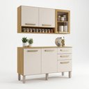 Ver imagem 2 de Kit Cozinha Compacta Athenas com Balcão 3 Portas 2 Gavetas e Armário Aéreo Porta de Vidro Mobilihous
