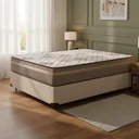 Ver imagem 2 de Cama Box com Colchão de Espuma D33 Millenium One Face Bege até 120kg + 2 Trav Casal 138cm