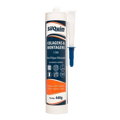 6 Selante Acrilico Branco Rodaforro Rodape Poliestireno 440G