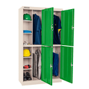 Ver imagem 3 de Armário em Aço para Vestiário 4 Portas - Nk 2702 Nilko Armários Verde Fluorescente Cadeado Padrão
