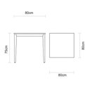 Ver imagem 2 de Mesa de Madeira Tramontina London Quadrada em Tauarí Amêndoa 4 Lugares 80 Cm Tramontina