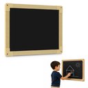 Ver imagem 4 de Lousa Quadro Negro 30x40cm em Madeira Mural Recados Parede Estudo Brincadeira Escolinha Infantil Res