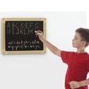 Ver imagem 5 de Lousa Quadro Negro 30x40cm em Madeira Mural Recados Parede Estudo Brincadeira Escolinha Infantil Res