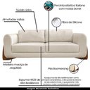 Ver imagem 5 de Sofá 3 Lugares 220cm Pés em Madeira Buzz Off White Rústico