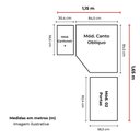 Ver imagem 6 de Guarda Roupa de Canto Safira 3 Portas 3 Gavetas MDF Fosco Cumaru