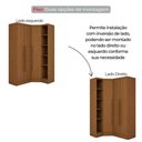 Ver imagem 2 de Guarda Roupa de Canto Safira 3 Portas 3 Gavetas MDF Fosco Cumaru
