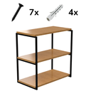 Ver imagem 3 de Prateleira Tripla Estante Mdf 30x60cm Tipo Industrial