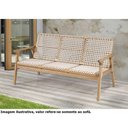 Ver imagem 3 de Sofá Trama 3 Lugares Stain Jatobá com Corda Areia 155cm - 67233