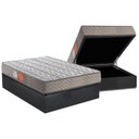 Ver imagem 1 de Cama Box Baú Casal: Colchão Espuma Paropas D45 Pasquale + Base CRC Suede Gray(138x188)