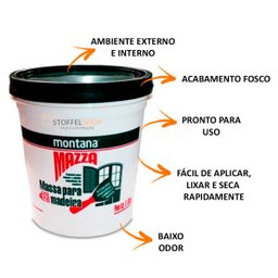 Massa Calafetar Corrigir Madeira Montana 1,6 Kg - Jatobá - 2