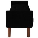 Ver imagem 5 de Puff Recamier Decorativo com Pés em Madeira 195 Cm Itália Bouclê Preto - Lyam Decor