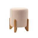 Ver mais imagens de Kit Poltrona e Puff Luna Decorativa Curvo Orgânico Boucle Bege - Montanaris Decor