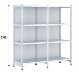 Rack Parede 202 Fit 60 Ate 2 Metros Branco 8 Bandeja Pe Preto - 4