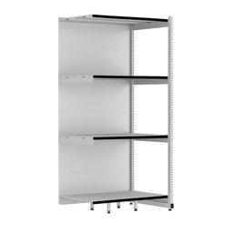 Rack Parede 202 Fit 60 Ate 2 Metros Branco 8 Bandeja Pe Preto - 3