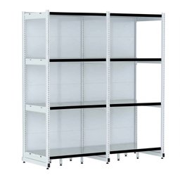 Rack Parede 202 Fit 60 Ate 2 Metros Branco 8 Bandeja Pe Preto - 1
