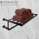 Ver imagem 4 de Toalheiro Rack 45 Cm Inox Preto Fosco - Kromus Me0210-45b